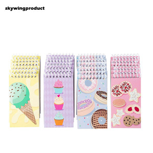 Prodotto Skywing Top Seller <span class=keywords><strong>4</strong></span> graziosi disegni <span class=keywords><strong>di</strong></span> Dessert 3X5 pollici 24 confezioni <span class=keywords><strong>di</strong></span> <span class=keywords><strong>quaderni</strong></span> <span class=keywords><strong>di</strong></span> carta rivestiti <span class=keywords><strong>a</strong></span> spirale per Journaling - Product Image 1