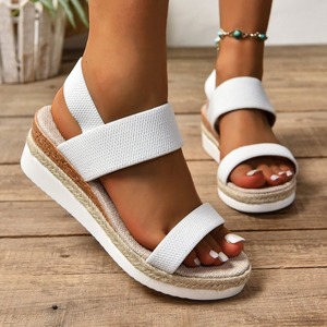 Women Open Toe Fish Mouth Hemp <b>Rope</b> Gladiator Heel Sandals <b>Light</b> Weight Breathable Casual Fashion Summer Footwear - Product Image 6