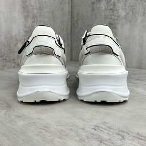 Chaussures de course de qualité supérieure, baskets en cuir véritable de créateur, baskets épaisses pour hommes, fermeture à lacets, chaussures respirantes et douces - Product Image 5