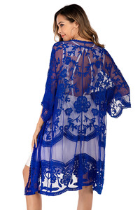 Factory USA Boho Lace Holiday Wear Bikini <strong>Beach</strong> <strong>Kimono</strong> Cardigan Cover Ups - Product Image 4
