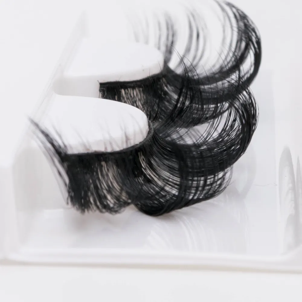 رموش اصطناعية روسية بفرو المينك, 30 مللي متر ، وصلات شعر منحنية مجنحة ، وصلات شعر منحنية مقاس c d