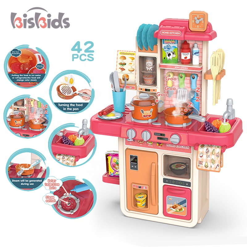 2021 в наличии игрушка для раннего развития готовки ролевые игры кухонные наборы для детей с 42 шт. пластиковых цветных коробок подарок для девочек YE084337 Kiskids