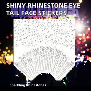 Autocollants en acrylique effet strass pour les yeux et les coins des yeux, style célébrité internet, décoratifs, brillants, en forme de gemmes de cristal, pour la décoration des fêtes - Product Image 2
