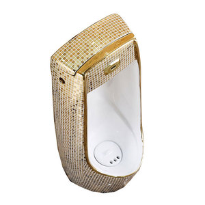 Capteur <span class=keywords><strong>urinoir</strong></span> de couleur <span class=keywords><strong>or</strong></span> ou argent, <span class=keywords><strong>en</strong></span> céramique, pour salles de bain et toilettes, couleur <span class=keywords><strong>or</strong></span>, luxe, sans eau - Product Image 3