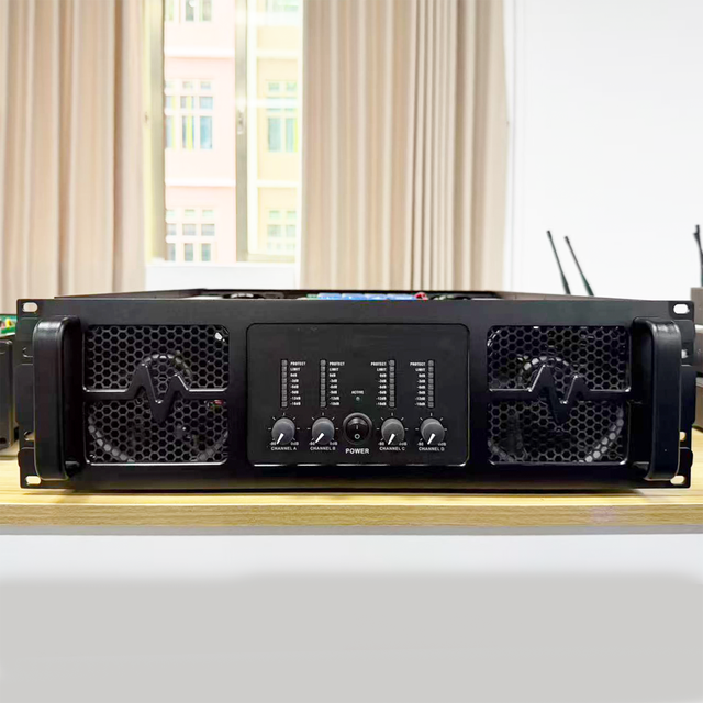 Professional Stage H-class Power Amplifier, 4 Channels, 1500W DJ Audio Amplifier.Suitable for Stage Parties and Conference Rooms