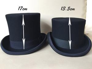 Sombrero de Copa Clásico Negro de Fieltro de Lana Británica de Alta Calidad, Corona Alta de 13.5cm, Sombrero de Lana para Caballero, Iglesia, Fiesta - Product Image 4