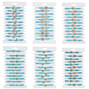 Lot de 12 Bracelets de perles à œil de diable bleu, unisexe, différents coloris - Product Image 6