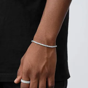 Pulsera con Dijes de Moissanita Brillante con Microincrustaciones y Diseño de Corona para Hombre, Joyería Exquisita y Moderna para Regalo - Product Image 2
