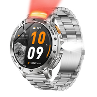 AK112 2026 Nouvelle montre connectée étanche avec fonction d'appel, écran HD de 1,7 pouce, boussole, moniteur de fréquence cardiaque et SpO2, plus de 100 modes sportifs, batterie 1400 mAh