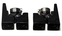 Pour Land Rover Defender 90 110 2.0T 3.0T 2020+ Embouts d'échappement carrés quadruples en acier inoxydable 304, finition argentée ou noir givré