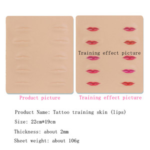 3D Soft <b>Silicone</b> Microblading Lip Practice Skin Training <b>Tool</b> for Permanent Makeup Beginners - Product Image 6