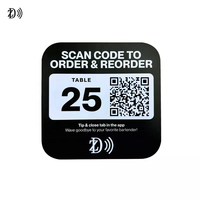 Étiquette de commande de menu alimentaire NFC avec code QR imperméable personnalisée pour les restaurants
