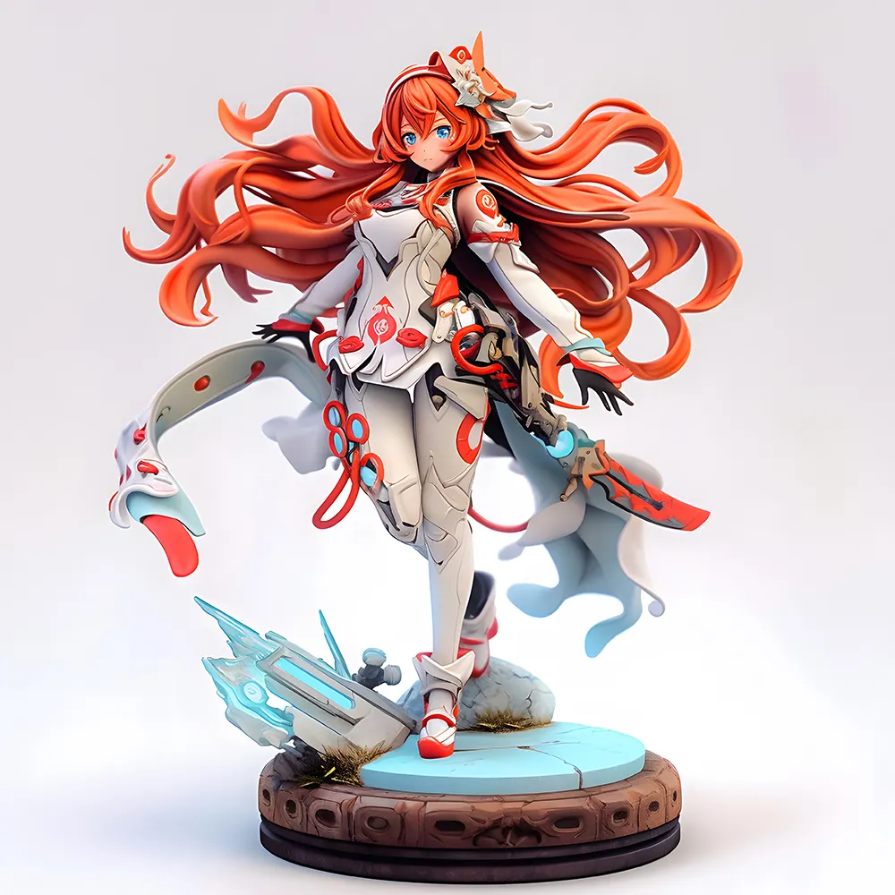 Figuras de acción de juguete de resina de plástico suave con impresión 3D SLA para colección, escultura impresa en 3D, figuras de una pieza de Anime