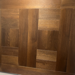 Marca de Confianza, Parqué Multicapa IEC62321 de Estilo Mid-Century, Textura de Madera de Teca de Birmania, Instalación Rápida, Piso de Parqué de Ingeniería - Product Image 1