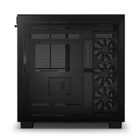 Boîtier d'ordinateur de jeu NZ H9 Flow Black Mid Tower ATX avec 4 ventilateurs, ports USB avant, construction en acier, en stock