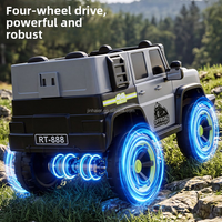 Voiture électrique pour enfants 12V, 4x4 tout-terrain, jouet télécommandé, suspension à ressorts, lecteur de musique, ceinture de sécurité, carrosserie en plastique, unisexe, 1-10 ans