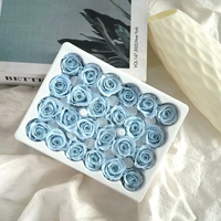Graad B 1-2 cm Ge conserveerde roosknoppen Mini Eeuwige Roos Kopjes 24 stuks Bloem DIY Materiaal Voor Bruiloft Huis Valentijnsdag Decoratie