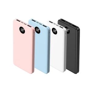 Ultra-Thin Portable Mobile Power Bank with Large Capacity 10000 MAh Fast Charging Custom Logo Printing Gift Wholesalers