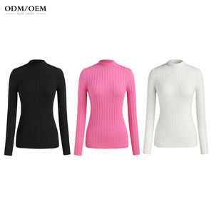 Pull col roulé pour femme, automne-hiver, élégant, épais, chaud, à manches longues, tricoté, pull basique féminin, pulls décontractés, hauts - Product Image 4