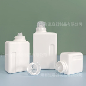 Botella de Plástico Cuadrada de HDPE de 300ml, 600ml, 1000ml para Detergente, Recarga de Lavandería, Envase General, Calibre 47mm - Product Image 4