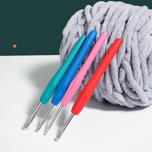 Kit de ganchos de ganchillo con <span class=keywords><strong>mango</strong></span> suave rosa de 3mm, aguja de tejer, <span class=keywords><strong>mango</strong></span> suave de <span class=keywords><strong>silicona</strong></span> TPR, juego de herramientas de ganchillo DIY - Product Image 5