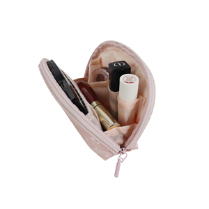 Pochette de maquillage pour femmes, logo personnalisé, petite trousse de voyage pour rouge à lèvres, sacs cosmétiques tendance avec fermeture à glissière pour femmes, motif à pois - Product Image 1