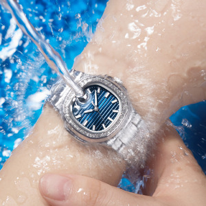 Reloj <span class=keywords><strong>de</strong></span> Pareja Duke Romántico para el Festival Qixi, Fase Lunar, Acero Inoxidable, Completamente Adornado con Diamantes, Mecánico Automático, para Regalo - Product Image 3