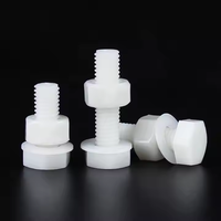 Vis hexagonales en acier M3 M4 M6 M8 M10, écrous hexagonaux isolés en plastique, rondelles en nylon imperméable noir et blanc