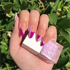 Hot Bán New 24 Cái/hộp Cô Gái Móng Tay Giả Báo Chí Trên Móng Tay Ngắn Point Head 3D Thiết Kế Nhân Tạo Nail Mẹo Abs Làm Móng Tay