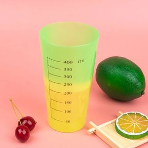 Custom 16Oz Fluted Plastic Stadium <b>Cups</b> With <b>Lid</b> Color Changing for Camping Personalized Outdoor Recreation - Product Image 5