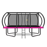 Trampolín Rectangular Profesional Zoshine de 10x17 Pies con Red de Seguridad y Escalera Antideslizante, Trampolín Cuadrado de Gimnasia con Diseño Seguro