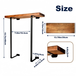 Porte-serviettes pour la décoration murale de la salle de bain, étagères de salle de bain, <span class=keywords><strong>design</strong></span> minimaliste noir, organisateur de rangement pour grandes serviettes, serviettes de toilette, spa - Product Image 2