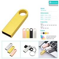 Cinderamata Promosi Perusahaan Flash Drive USB Logam Murah 1GB 2GB 4GB 8GB Grosir Pendrive 64GB USB Stick 3.0 Custom Logo