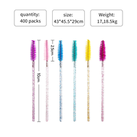 CNKlash ETS-09 Rose Noir Jetable Micro Mascara Baguettes Cils Spoolie Cils Peigne Mini Brosse À Sourcils