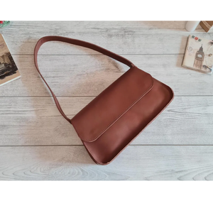 Personalized Handmade Leather <b>Handbag</b> for Women <b>Small</b> Shoulder Purse Cute Vintage Retro Style Gift for Her - Product Image 1