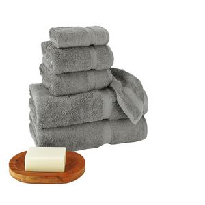 Serviettes de bain pour adultes en coton 100% tissé, couleur unie, luxe, 70x140cm, ensemble pour usage hôtelier - Product Image 2
