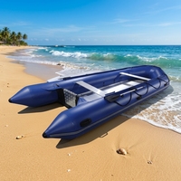 Bateau pneumatique de sport rapide populaire avec plancher en aluminium, prêt pour la dérive, capacité 8 personnes SA450