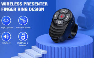 Télécommande de présentation sans fil USB Type C rechargeable, marque OEM, garantie 90 jours, avec anneau de maintien et pointeur lumineux <span class=keywords><strong>pour</strong></span> <span class=keywords><strong>PowerPoint</strong></span> - Product Image 2