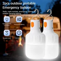 2 lampes LED rechargeables DC, portables, à fixation rapide, pour intérieur/extérieur, d'urgence, clignotantes, pour barbecue, tente, camping