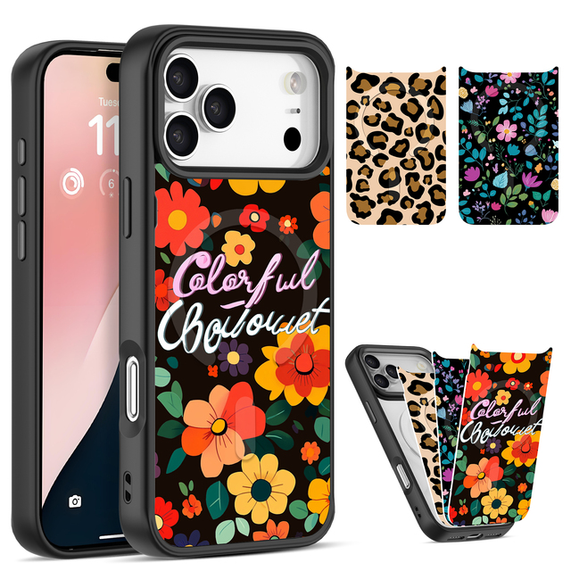 Custom Case 3D 2D Sublimation Pattern Blank Removable Cover Strong Magnet Shockproof for iPhone 17 16 15 Pro Max