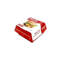 Carton jetable personnalisé emballage à emporter pour hamburger Burger à clapet en papier kraft boîte d'emballage alimentaire