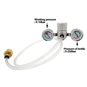 Kit de tuyau régulateur de pression en alliage d'aluminium argenté personnalisable pour pot à crème, réservoir d'oxyde nitreux 0,425 kg, cartouches de crème fouettée, cylindre - Product Image 4