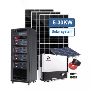 家用太阳能系统48V 192V 30kw带锂电池Soler逆变器制造商太阳能系统太阳能