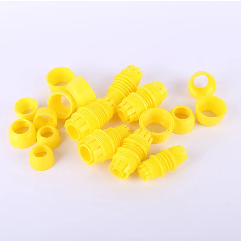 2024Plastic water pipe connector Soft water pipe quick connector Yellow plastic quick connector splice pvc pipe