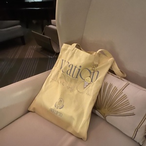 Bolsa de Lona con Logotipo Personalizado, Bolsa de Mano de Moda para Viajes de Chicas, con Bolsillo Lateral, Bolsa de Compras de Lona - Product Image 6