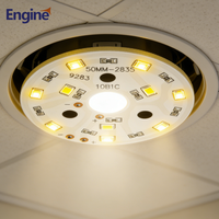Services de conception personnalisée d'usine de circuits imprimés LED en aluminium pour lampes de poche, circuits imprimés en aluminium à haute puissance, ronds, à une seule face, pour LED