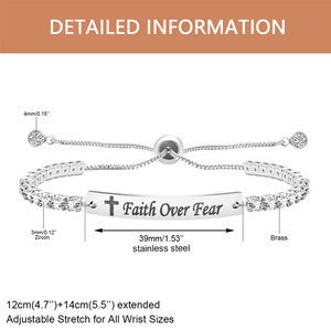 Pulsera Ajustable de Acero Inoxidable 316L Resistente al Agua y al Deslustre, Chapada en Oro de 14K y 18K con Circonitas, para Mujer - Product Image 5