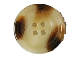 ปุ่มวัว/วัวฮอร์น4รูธรรมชาติแบบหลังเรียบพร้อมเลื่อมมุกทรงกลมสีดำและสีน้ำตาลผลิตในอินเดีย - Product Image 4