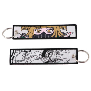 Meilleure vente en gros dessin animé mon héros académie Animation personnalisé tissé Logo porte-clés broderie porte-clés Anime - Product Image 6