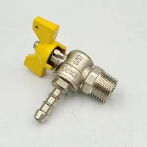 Válvula de <span class=keywords><strong>gas</strong></span> de púas de latón de 90 grados para válvula reductora de presión de latón forjado de 1/2 pulgadas LPG - Product Image 5